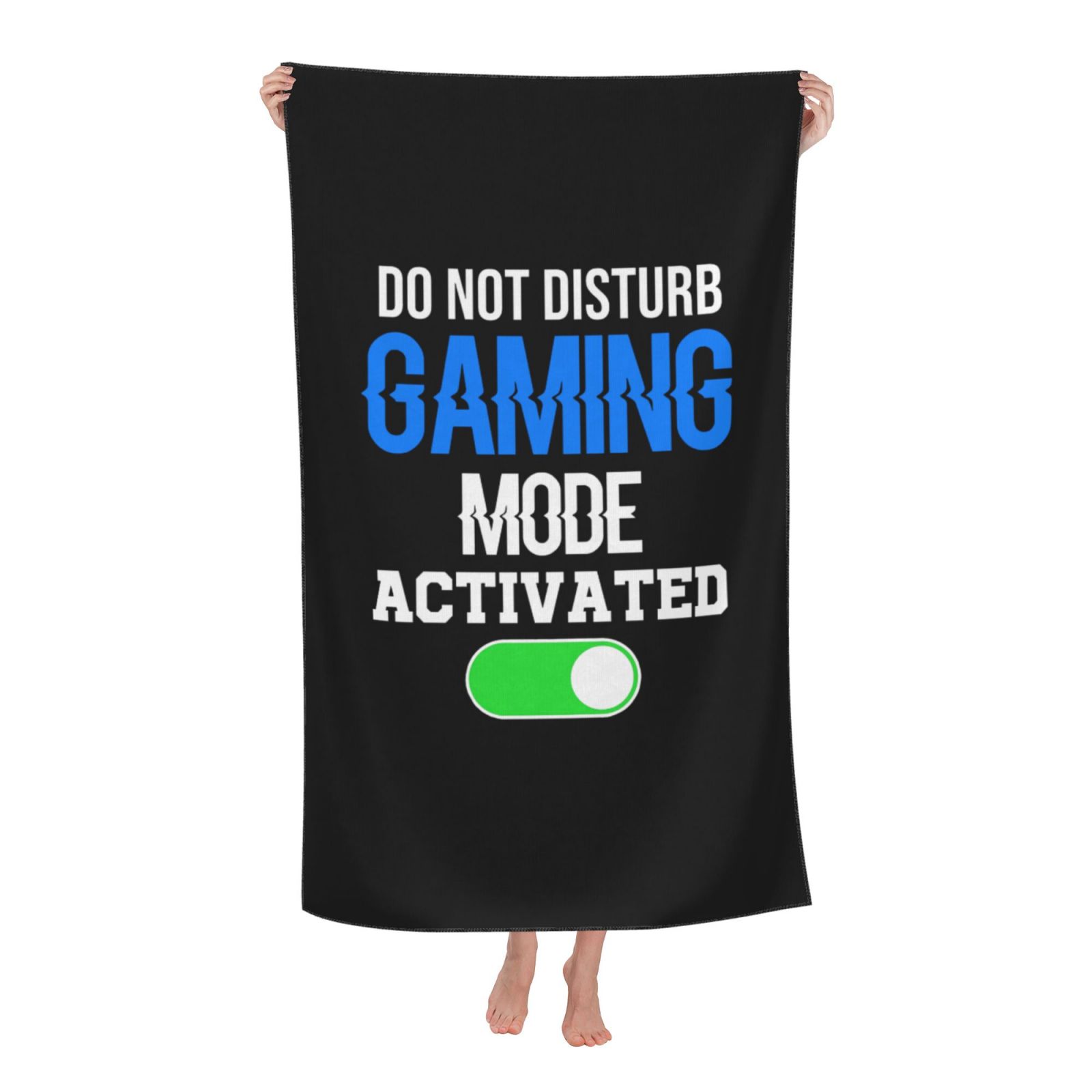Do Not Disturb Gaming Mode Activated Beach Towel 32x52inch QuickDry