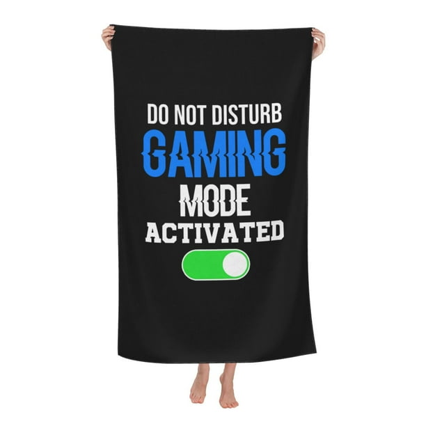 Do Not Disturb Gaming Mode Activated Beach Towel 32x52inch QuickDry