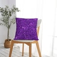 thumbnail image 5 of Fuzoiu Purple Glitter Print Square Pillow Cover,Hidden Zipper Design,Luxury Square Pillow Case, Throw Pillow,Couch Cushion-20"x20", 5 of 7
