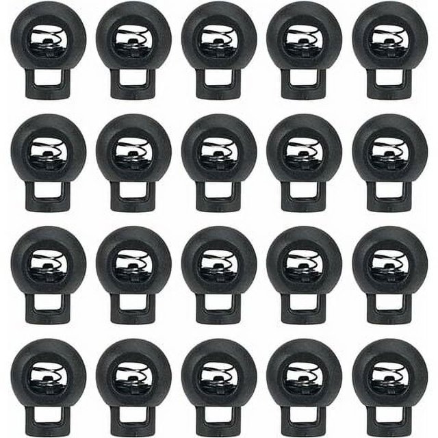 20 Piezas Tapón de Cordón, Tapón de Cordón, Tapón de Cordón, Cerraduras de Cordón de Plástico, Tapón de Cordón de Plástico, Botones de Tapón de Cordón de Resorte, para Ropa, S