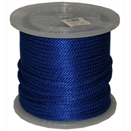 

T.W. Evans Cordage 98016 .625 in. x 200 ft. Solid Braid Propylene Multifilament Derby Rope in Blue