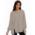 thumbnail image 7 of Womens Oversized Crewneck Long Sleeve Shirts Pullover Sweatshirts, 7 of 7