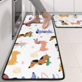 thumbnail image 2 of Kitchen Rugs Sets Of 2,Dachshund Sport Anti Fatigue Kitchen Mat Rugs Non Slip Washable,Decorative Kitchen Floor Mats for Kitchen,Sink,Laundry,17"x47"+17"x47", 2 of 5