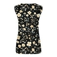 thumbnail image 3 of NAMTYQX Tank Tops for Women 2025 Sleeveless Perforated Shoulder Straps Casual Patterned Slim Softest V Neck Trendy Black Size M, 3 of 5