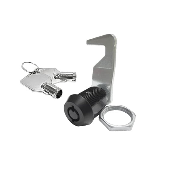 Cerradura para caja de herramientas M Lock Homak, tubular de leva, 2 llaves, negra
