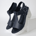 thumbnail image 5 of J. Adams Corby Platform Sandals for Women - T-Strap Mid Heel Sandal Wedges - Summer Shoes for Women | Polyurethane, 5 of 7