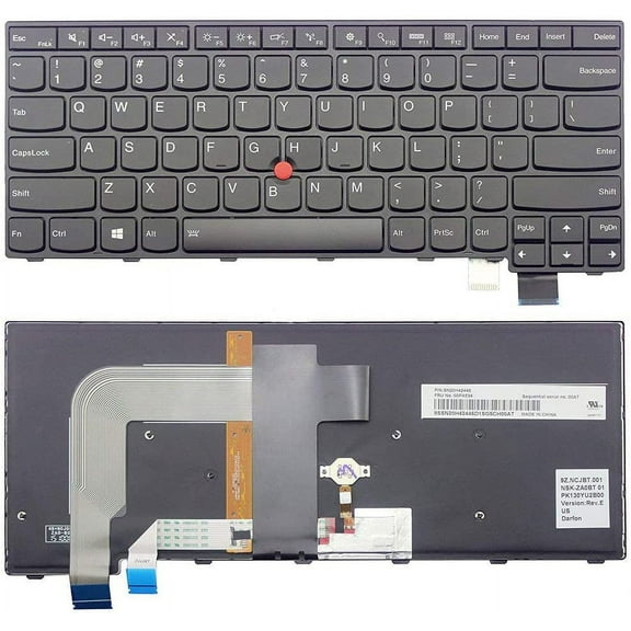 New US Black Backlit English Laptop Keyboard Replacement for Lenovo IBM Thinkpad 13 Gen 2 Type 20J1 20J2 Light Backlight