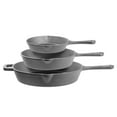thumbnail image 2 of Lexi Home Pre-Seasoned Cast Iron Skillet Fry Pan Set - 3 Pack, 2 of 8