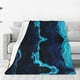 thumbnail image 1 of Fotbe Blue Marble And Gold Manta de Franela Acolchonada con Estampado, Súper Suave y Esponjosa, Extra Grande para Sofá, Cama, Uso Todo el Año-50"x40", 1 of 7