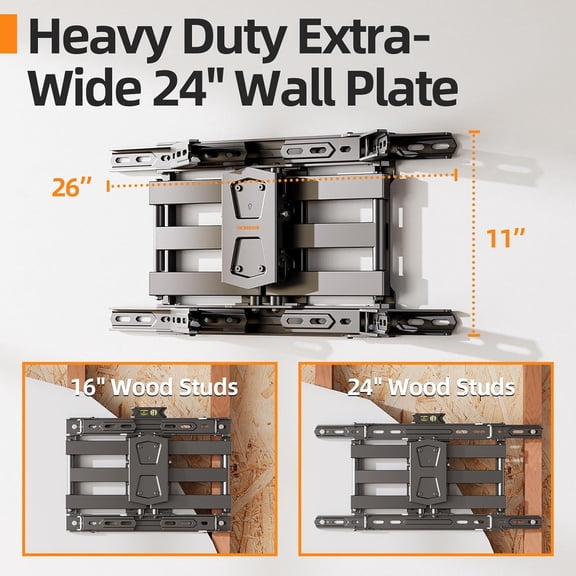IWORKBORAD 42-86 '' Full Motion TV Wall Mount 24 Inch Studs