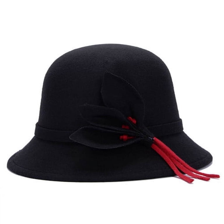 Vintage Cloche Bucket Hat Packable Ladies Derby Party Fashion Winter 1920S Vintage Cloche Bucket Hat Packable Ladies Church  main image 3