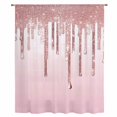 thumbnail image 2 of Pink Glowing Fluid Sheer Curtains 54 Inches Long, Romantic Modern Droplet Light Filering Curtains, Breathable Simi Curtain Privacy Drapes for Kitchen Bathroom Lightweight Small Window Treatment, 2 of 9
