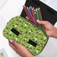 thumbnail image 6 of Kdxio Cute Green Frog for Double Compartment Pen Case Oxford Organizer with Zipper Pockets for Students Artists, 6 of 7