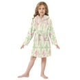 thumbnail image 6 of FORMRS Niños Bathrobe Unisex Hooded Robe Soft Plush Pajamas Sleepwear, Size 4-6T, Beige Symmetrical Stars, 6 of 7