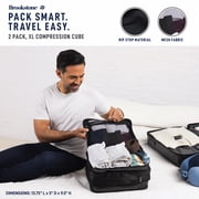 Brookstone 2 Pack with Zippers, XL Compression Packing Cube Set