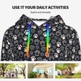 thumbnail image 4 of Xecao Dog Paw Pattern Hoodies for Women Sweatshirts Long Sleeve Sweatshirts Pullover Outfits with Pocket-Medium, 4 of 7
