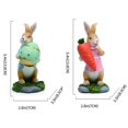 thumbnail image 2 of Figuritas de conejito de Pascua con zanahoria, estatua de conejo de resina, adornos artesanales, regalos de Pascua para niños, 2 of 5