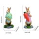 thumbnail image 3 of Estatua de conejo de resina, figuras de conejo de Pascua con adornos artesanales de resina, figuras de conejo de Pascua, funcionalidad de alta precisión, 3 of 8