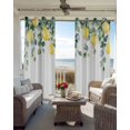 thumbnail image 6 of Lemon Leaves Blackout Curtains for Bedroom Living Room Darkening Curtains 63 Inches Long Summer Botanical Eucalyptus Branches Window Curtain 2 Panels Set Window Treatment Grommet Drapes 42"x63", 6 of 9