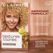Clairol Textures & Tones Hair Dye Ammonia-Free Permanent Hair Color Creme, 7G Luminous Blonde, 1 Application