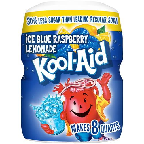 Kool-Aid Caffeine Free Blue Raspberry Lemonade Sweetened Powdered Drink Mix 1 Count 20 Oz Canister - Pack of 2