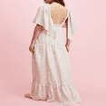 thumbnail image 4 of Robe de Grossesse en Jacquard à Col en V et Manches Cape pour Futures Mamans, 4 of 6