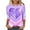 Multicolor4, variant on Fashion Tops Women's Valentine's Day Printed T-shirt Mid-length 3/4 Sleeves Blouse Round Neck Casual Tops,Size S-2XL