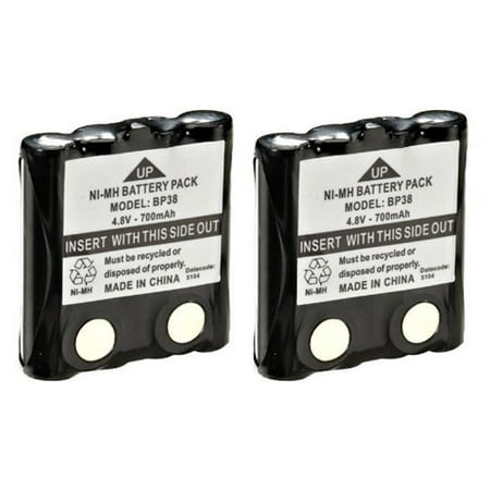- Replacement For Uniden BP-40 2-Way Radio Battery (700mAh, 4.8v, NiMH) - 2 Pack