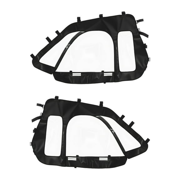 KFFKFF Cab Enclosure Upper Doors, Compatible with Polaris RZR XP 1000/XP Turbo 2014-2023, Soft Upper Doors, Windproof Zipper UTV Side Window Kit, Compatible with Side Mirrors and Windshields