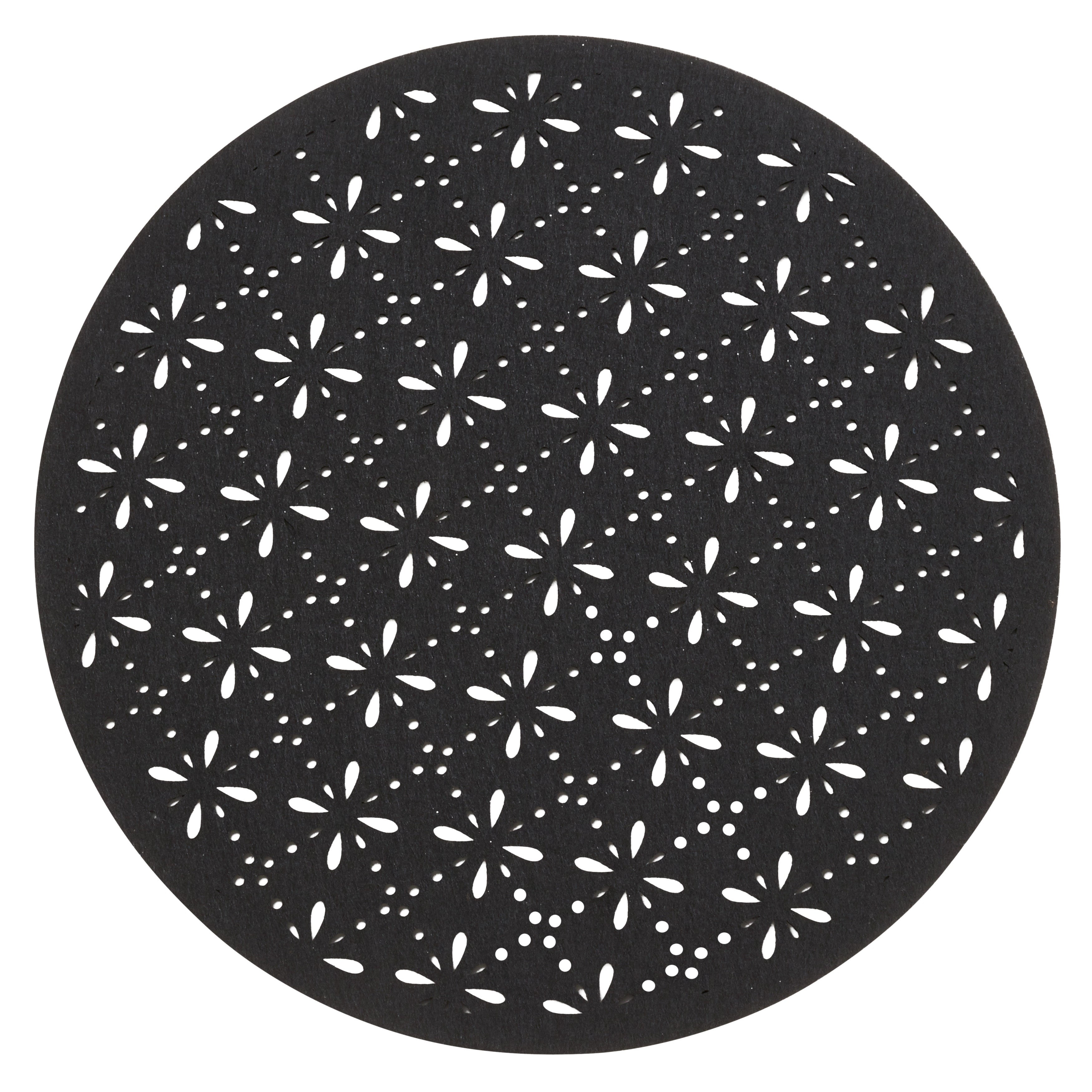 Saro Lifestyle Round Cutwork Felt Table Mats (Set of 4)