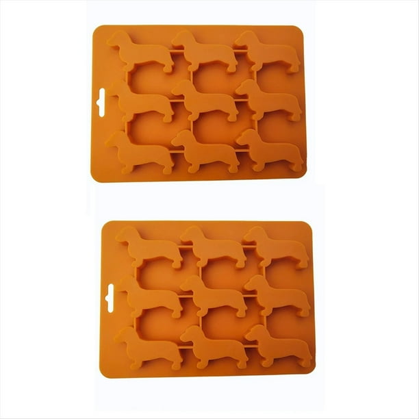 Bandeja para Molde de Hielo de Silicona con Forma de Perro Salchicha, Adecuada para Hacer Bebidas, Hacer Hielo, Galletas Dulces, Dulces y Decoración de Cupcakes B