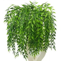 4PCS Artificial Weeping Willow, Fake Hanging Vine Faux Ivy Plants Greenery Leaves Garland UV Resistant for Home Indoor Outdoor Garden Door Wall