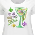 thumbnail image 4 of Inktastic Let the Good Times Roll Mardi Gras Goblet and Beads Women's Plus Size T-Shirt, 4 of 5