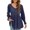 Navy, variant on Aoochasliy Womens Sweaters Pullover Clearance Winter Pullover V-Neck Solid Color Casual Sweater Fashion Puff Tunic Tops