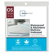 Mainstays Waterproof and Absorbent Mattress Underpad, One Size