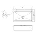 thumbnail image 6 of AKDY 33"x22"x9" Apron Farmhouse Handmade Stainless Steel Kitchen Sink, 6 of 6