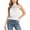 White, variant on TGSLY Halter Neck Tank Tops for Women Lightweight Soft Back Bow Tie Solid Color Knit Vest Dressy Casual Gathered Neckline Sleeveless Shirts L