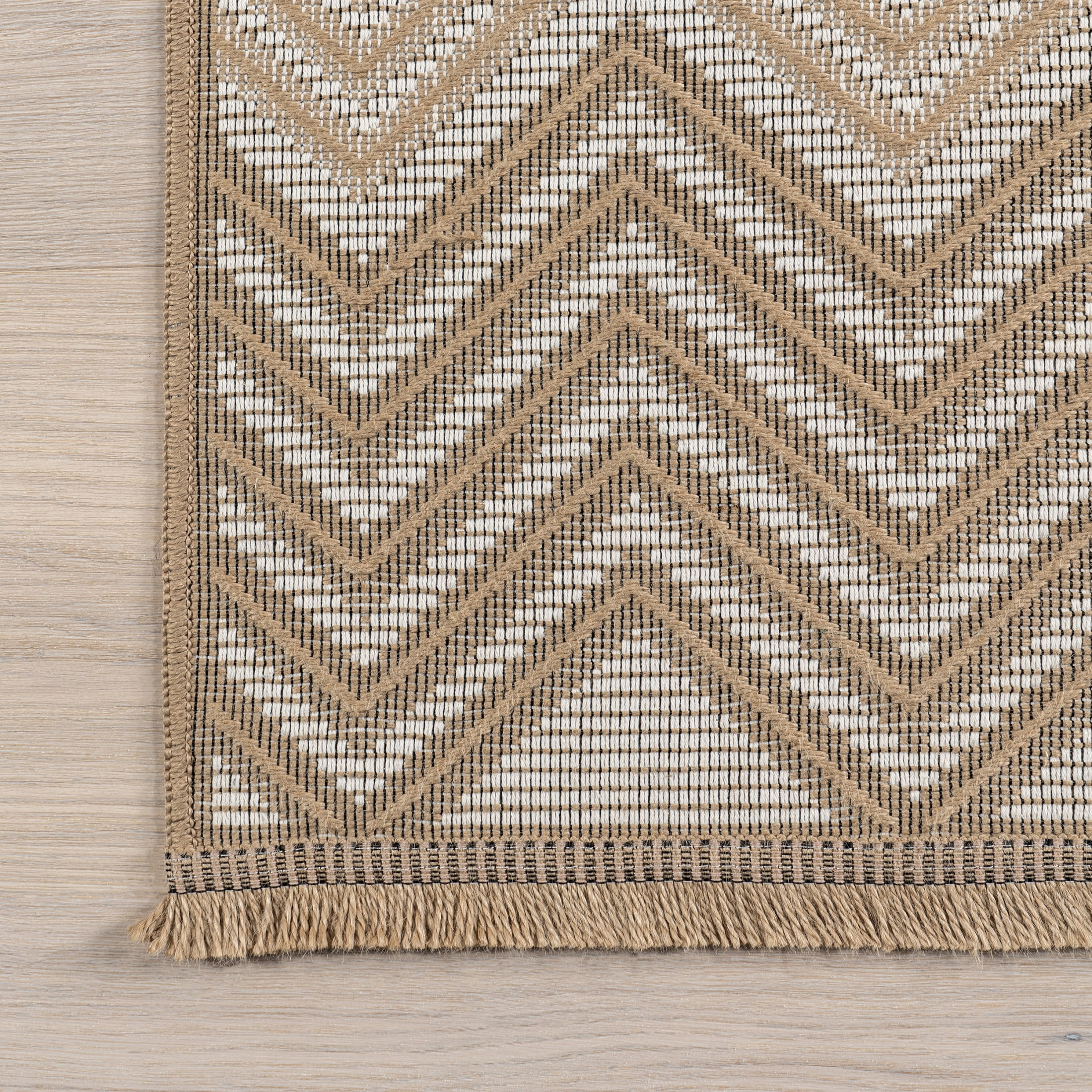nuLOOM Eleanora Geometric Transitional Jute Area Rug, 4' x 6', Eleanora Ivory