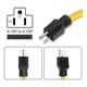 thumbnail image 3 of 2X Cable de ExtensióN Macho Doble de Enchufe de 3 Clavijas de 2 Pies, Adaptador de Cable de 12 AWG 125 V NEMA 5-15P A 5-15P, RV, para Interruptor de Transferencia, 3 of 7