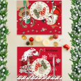 thumbnail image 4 of POINTERTECK Christmas Cartoon Insulation Placemat Festive Table Decorations Xmas Placemat for Dining Coffee Tables, 4 of 12
