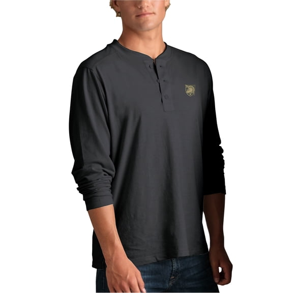 Men's Black Army Black Knights Cambridge Henley 3/4-Sleeve T-Shirt