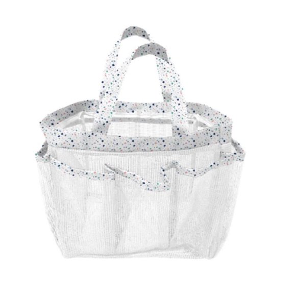 Fourre-tout de Bain en Maille Portable, Blanc