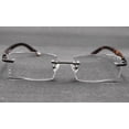 thumbnail image 2 of Designer Mens Rimless Reading Glasses Tinted Readers Presbyopic Glasses, 2 of 4
