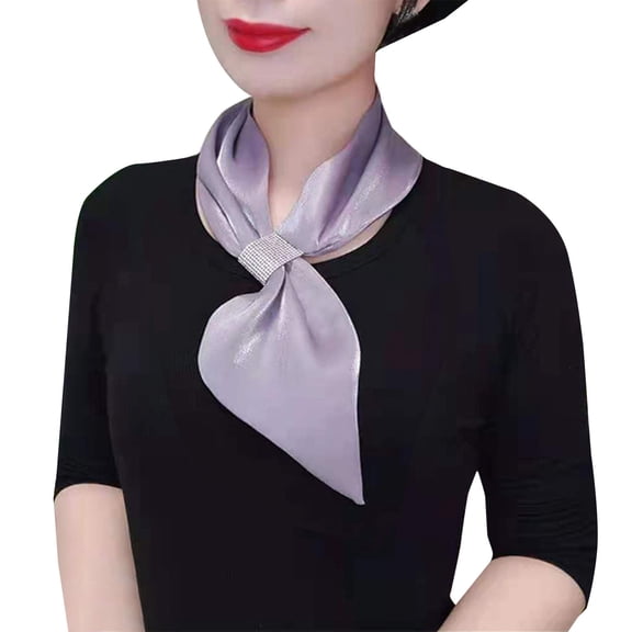 XMMSWDLA Fashion Scarves Small Ear Socket Cross Small Silk Scarf Feminine Binding Bag Hair Band Decorative Scarf