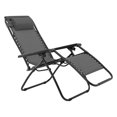 thumbnail image 2 of Sunjoy Modern Zero Gravity Foldable Outdoor Lounge Patio Chair, Grey, 2 of 9