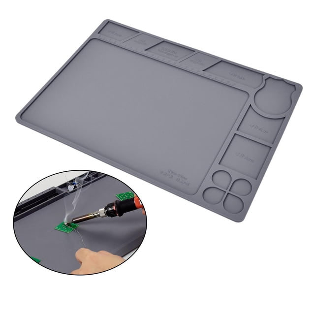 Alfombrilla de soldadura de 1 pieza Aislamiento térmico antiestático 450 ℃ / 842 ℉ Alfombrilla de reparación de soldadura de silicona Alfombrilla -608 TE-608 Yotijar Almohadilla de soldadura de silicona