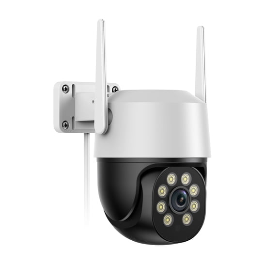 5MP 360° PTZ Wifi Security Camera, 1-Channel Indoor Outdoor IP Camera with Night Vision, IP66 Waterproof, App Control