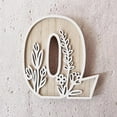 thumbnail image 1 of Customizable Wooden Alphabet Letters for Wall Floral Paintable Desktop Ornament and Wedding Name Signs, 1 of 6
