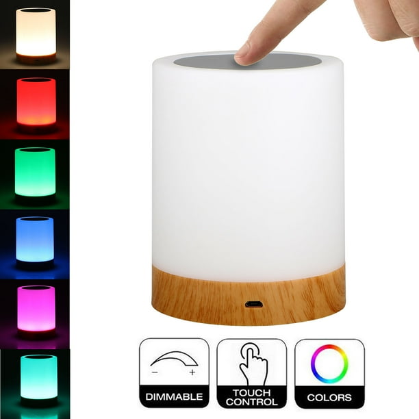 Night Light Eeekit Portable Dimmable Led Touch Sensor Warm Light Lamp Rechargeable Color Changing Rgb Sleeping Aid Bedside Light For Table Bedrooms Living Room Baby Roo Walmart Com Walmart Com