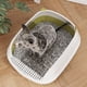 thumbnail image 4 of Caja de arena para gatos, arenero duradero, antisalpicaduras, con pedal para tamizar la arena, semicerrado Verde S, 4 of 9